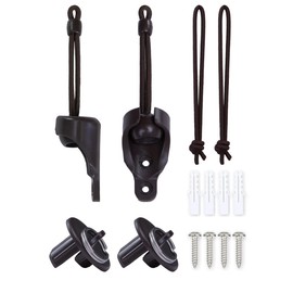 Indoor and Outdoor Sunshade Replacement Parts, Bungee kit and end Cover+2 Extension Ropes, More Durable and of Better Quality, Used for Coolaroo External Roller Blinds(Brown, Bungee Kit)