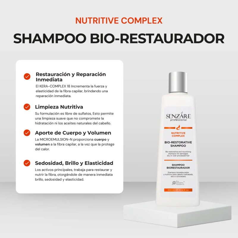 Senzáre Nutritive Complex Shampoo Biorestaurador 300ml