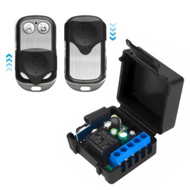 eMylo Wireless Remote Control Switch 220 V 230 V Switch, Switch Kit, 1 Way Relay Switch, 433 MHz Remote Switch, Switch with Transmitter, Wireless Switch Kit