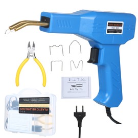 Plastic Welding Machine Car Bumper Crack Repair Kit 50W Hot Stapler Plastic Repair Kit Includes Hot Staple Gun Plier Flat/Outside Corner/Inside Corner/ Staples