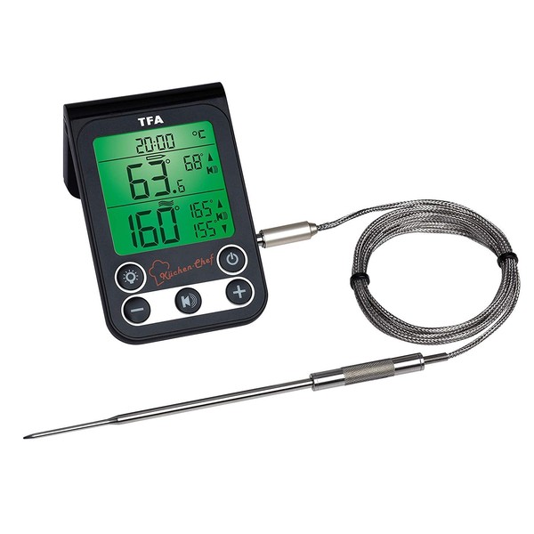 TFA Dostmann 14.1512.01 Kitchen Chef Digital Barbecue Thermometer Roasting Thermometer,