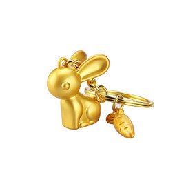 ARFUKA Keyring Rabbit Pendant Keychain Metal Key Ring Charm Jewellery Christmas Birthday Gift Keyrings Key Chain Key Ring Holder for Men and Women Gold