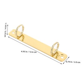 Operitacx Pack of 2 Binder Closure, Large Pen Holder, Rings, Removable Folder, Binder Clips, Ring Binder Accessories, Binding Spines for Loose Sheets, Ring Clip for Notebooks, Zinc Alloy, Golden