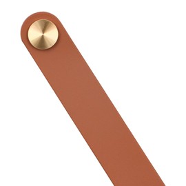 ZONADAH Set of 4 Leather Handles for Kitchen Bedroom Furniture, Hole Distance 128mm Cabinet Handle, Door Handle for Kitchen, Bathroom, Cabinets, Dresser Drawaers, Cupboards, Wood Show Case, Brown