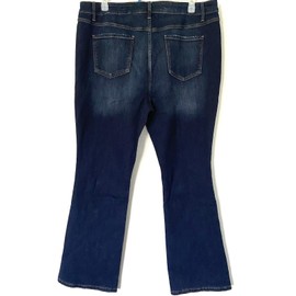 Terra & Sky Size 16W-Terra & Sky Women’s-High Rise Bootcut-Dark Wash-Stretch-P