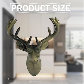 SGYUNQ Deer Cabinet Knobs, Animal Drawer Knobs for Dresser Drawers, Cabinet Knob Pulls for Wardrobe Cupboard Home Kitchen Decorative, 4PCS