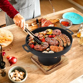 Mini BBQ Grill Tabletop Mini Indoor Grill Portable Indoor BBQ Grill Smokeless with Stick Proof Smokeless Design, Indoor Grill Smokeless Suitable for Camping Picnic Home (HN-BBQ18A)