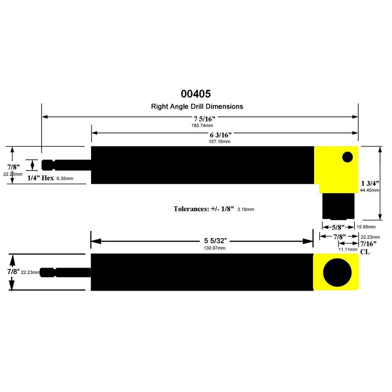 Tight Fit Tools Right Angle Drill Attachment - 90-Degree Bit