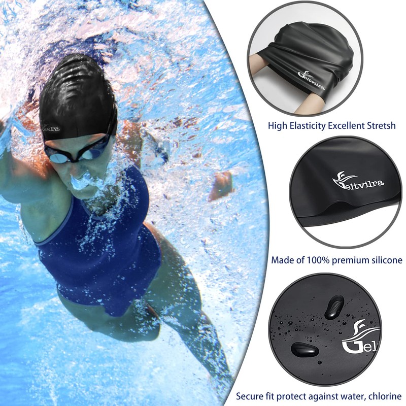 Extra Large Swimming Cap for Women and Men
