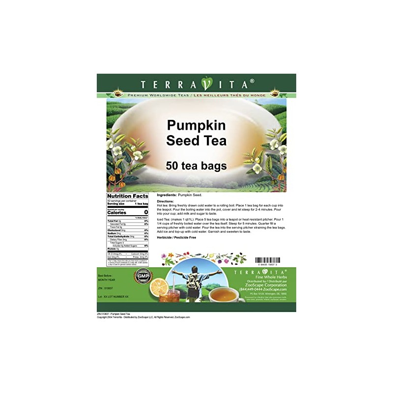 Pumpkin Seed Tea (50 tea bags, ZIN: 510837)