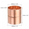 sourcing map Copper Pipe Coupling 35mm Straight Connecting Adapter with