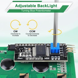 3PCS IIC/I2C 1602 LCD Blue Screen, 20x4 Module Display with IIC I2C Adapter with 7.87inch 10P Male to Female Dupont Cable for Arduino Raspberry Pi