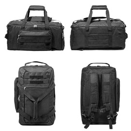 3-in-1 Tactical Duffle Backpack - 50L Large Gym Bag with Shoe Compartment & Wet Pocket, Water-Resistant Travel Bag for Men & Women, Carry-On Weekender Overnight Bag with MOLLE System