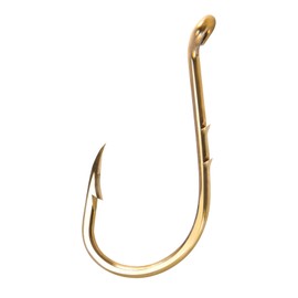 Dr.Fish 100 Pack Baitholder Hooks Fishing Octopus Hooks Offset Bronze Freshwater Saltwater Fishing Hook Live Bait Bass Striper Walleye #1