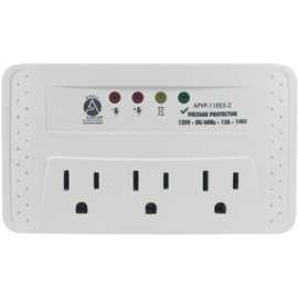Appli Parts APVP-11EE3-2 120 V Voltage Surge Protector 50/60 Hz, 12 A, 140 joules for up to 3 Small Appliances