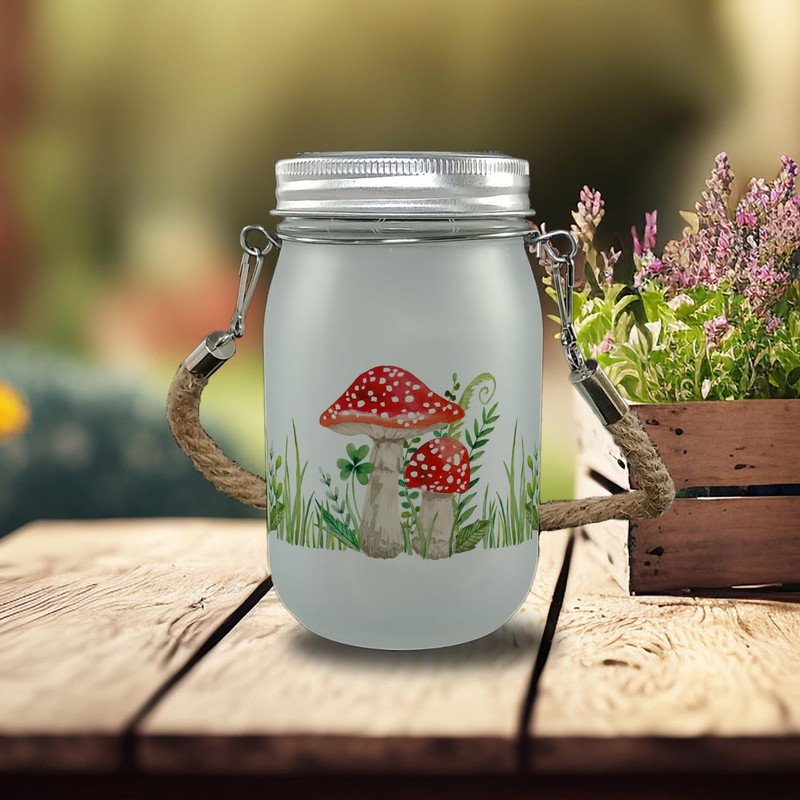 speecheese Toadstool Solar Light in Watercolour Style, a Beautiful Decorative