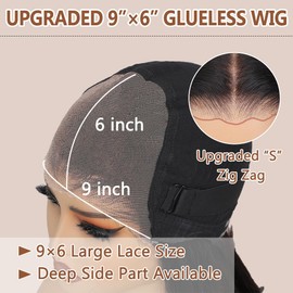 Glueless Wigs Human Hair Wig Pre-Cut 9x6 HD Lace Wigs 20 Inch Straight Lace Wig For Women with Baby Hair Bleached knot Wig ShowJarlly Pre Plucked Wig 180% Density Beginner Friendly Wig