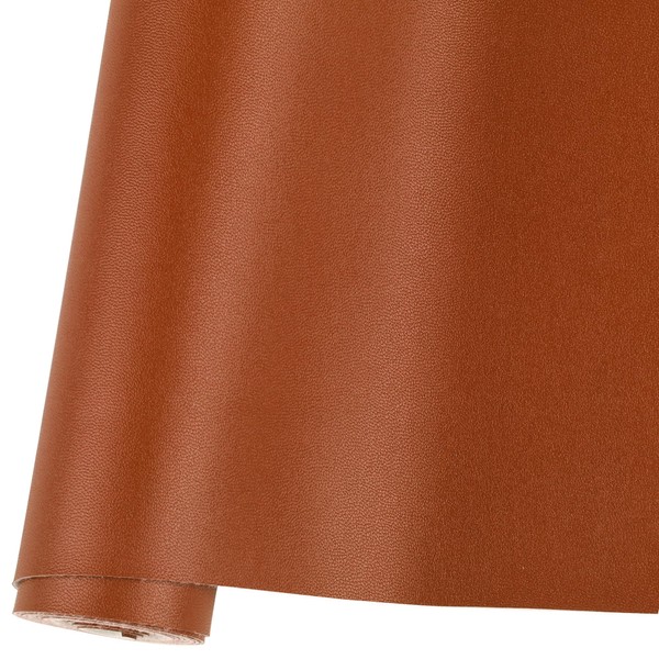 Ramya Smooth Solid Color Brown Faux Leather Sheets 1Rolls 12"X53"(30cm