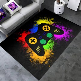 Gaming Rugs for Boys Teens Bedroom Decor Gamer Rugs for Living Room Gamepad Controller Carpets, 3'x4'