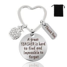 Tyqour Thank You Teacher Keychain, Teacher Appreciation Gifts for Women Teachers Birthday Christmas Leaving Graduation Back to School Gifts for Best Teachers End of the Year Retirement Valentine Gift