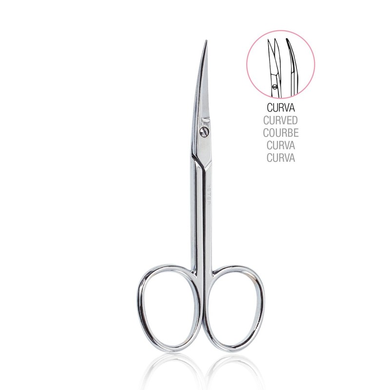 CUTICLE SCISSORS curved chrome plated manicure 1 pc
