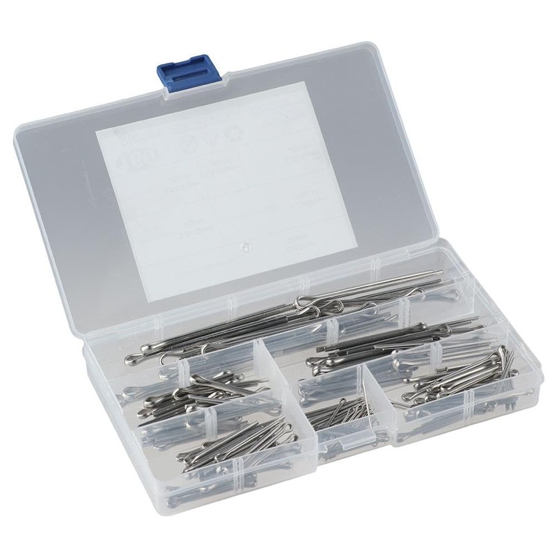 Fudeshe Cotter Pin Assortment 160pcs 304 Stainless Steel GB91 Clevis