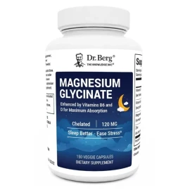 Dr. Berg's Magnesium Glycinate - Fully Chelated with Vitamin D & B6, 150 Veg Cap