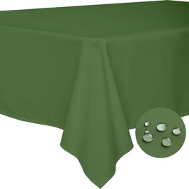BYDOLL Table Cloth Green 54x120 Inch Tablecloth for 4 Foot Rectangle Tables Outdoor Washable Wrinkle Free and Spillproof Polyester Tablecloth for Festival Camping Picnic Party Cover