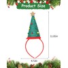 Christmas Tree Hat Headband, 3D Felt Santa Hat Holiday Hair
