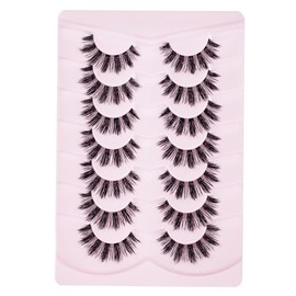 Manga Anime Eyelashes Japanese Spiky Fake Lashes Asian Wispy Strip Lashes M-12