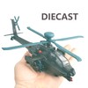 Ailejia Military Helicopter for Boys, Army Plane Airplane Diecast AH-64