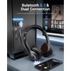 Wireless Headset with AI Noise Cancelling Microphone Bluetooth Headset -