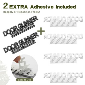 YQCQWL 2Pack Special Edition Car Emblem for Door-Gunners with 4 Adhesives, 3D Badge Decal for Trucks, Metal Stickers Replacement Fit Universal Vehicle, Army Veteran Gifts for Men (Black & White)
