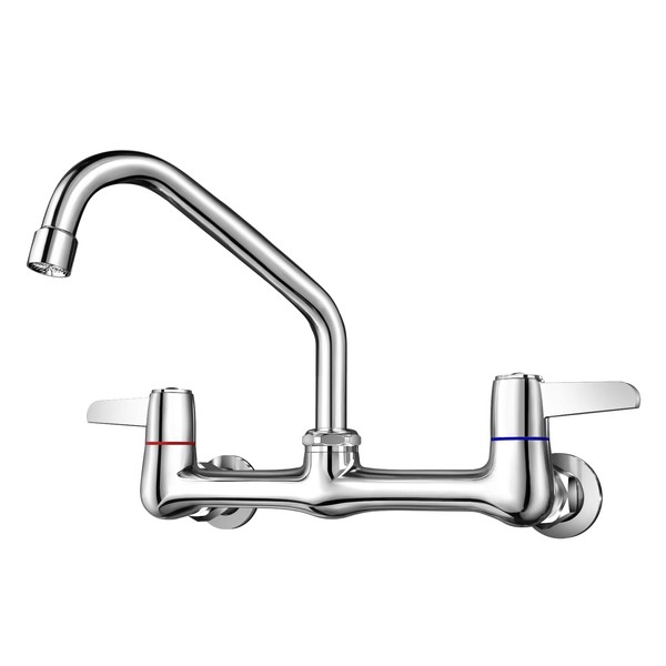 Rnatflu Commercial Sink Faucet with 8 Inch Swivel Spout -
