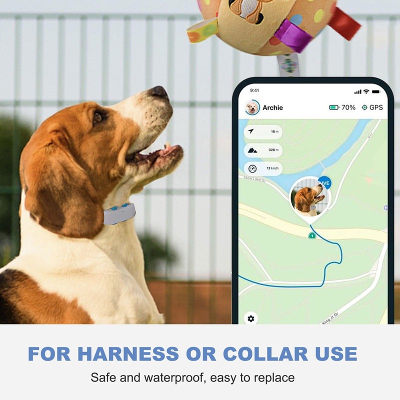 SGEOYPIL GPS Tracker for Dogs Rubber Clip Compatible with Tractive