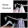 Wall Mount Clothes Hanger,180° Folding Clothes Rail for Bedrooms,Laundry Rooms,Bathrooms(5