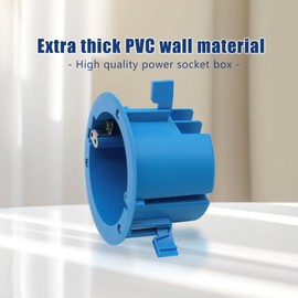 XGGYA Round 18 Cubic Inch Outlet Box, PVC Old Work Round Electrical Ceiling Box,4-1/4" Outlet Box,Old Work Non-Metallic Ceiling Box,1-Gang,Blue(12 Pack)