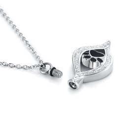 OutstandLong Dog Cat Pet Cremation Urn Necklace for Ashes Jewelry Keepsake Memorial Animal for Womens