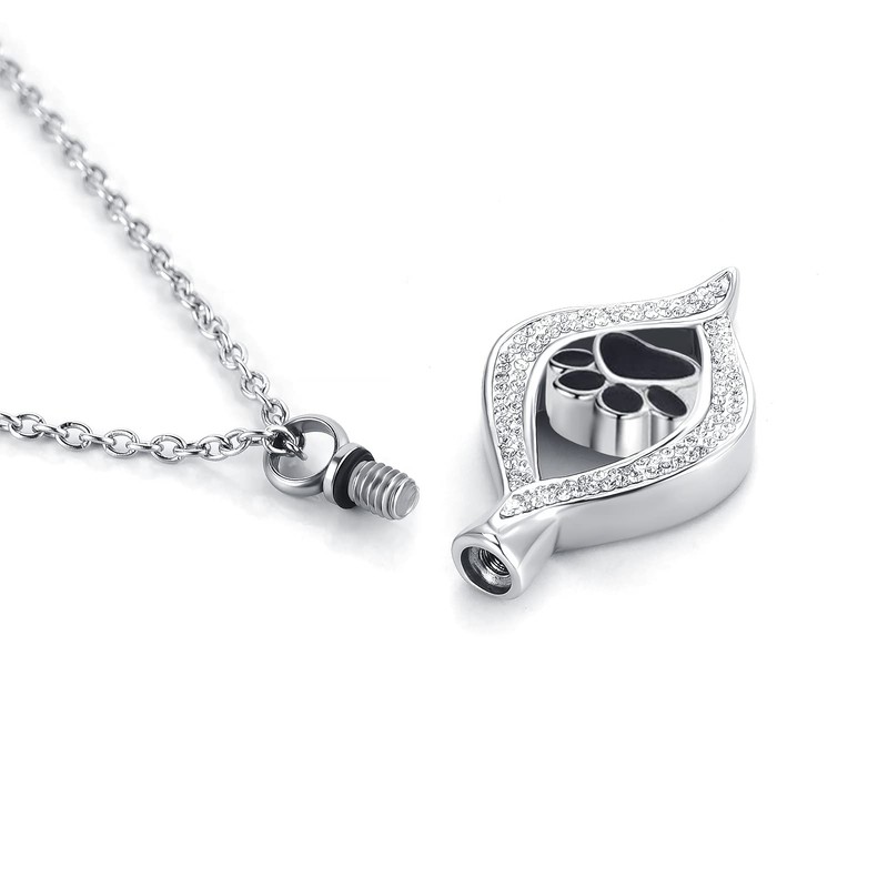OutstandLong Dog Cat Pet Cremation Urn Necklace for Ashes Jewelry