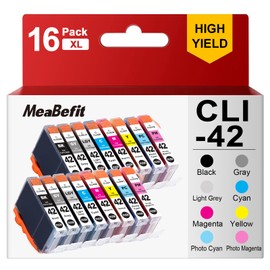 MeaBefit CLI42 CLI-42 Ink Cartridges High Yield Replacement for Canon CLI42 CLI-42 Compatible with Canon Pixma Pro-100 Pro-100S Printer(16-Pack)