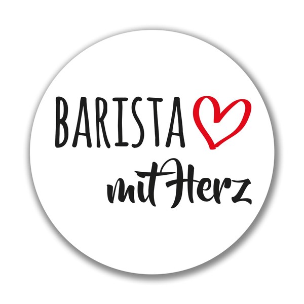 huuraa Sticker Barista with Heart Sticker 10 cm with Motif