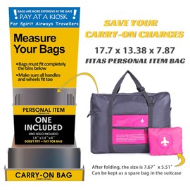 INVODA Travel Bag Foldable Duffle Bag for Women and Men Lightweight Luggage Bag Personal Item Bag for Airlines Weekender Carry on Bag Tote Overnight Bag (Pink)