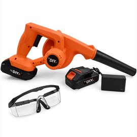 DIYjr Lithium Compact Leaf Blower - Functional Cordless Outdoor Tool for Beginners, Family Teaching Aid for Supervised Yardwork with Rechargeable Battery, Parent-Guided Responsibility