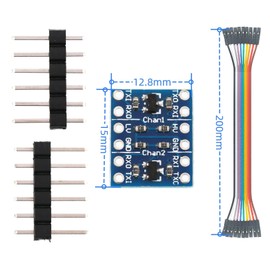 MTDELE 10Pcs 2 Channels IIC I2C Level Shifter Module Bidirectional 3.3-5V Logic Level Converter Compatible with for Arduino