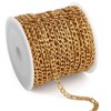 33FT 18K Gold PVD Plated Stainless Steel Figaro Chain Roll,