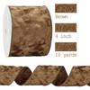 MEEDEE Brown Velvet Wired Ribbon 4 Inch Wide Double Sided