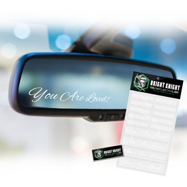You are Loved Rearview Mirror Decal, 14 Pcs White Affirmation Rear View Mirror Accessories with Premium Vinyl, Non-Fading by Bright Knight Decals