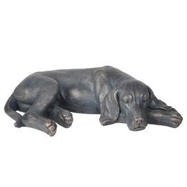 LC LCdecohome Garden Statue Outdoor Decorations Dog-Figurine - Sleeping Dog Sculptures Resin Sculpture for Patio Lawn Yard Porch Ornament Garden Gift 22.25*12.5*5.5