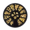 Kingsie Set of 2 Studs Silver Gold Nail Parts Shell