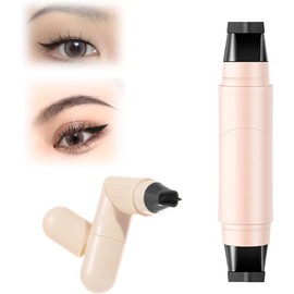 Generic 2025 New Foldable Eyeliner Stamp, Double-End Eyeliner Pencil, Long Lasting Waterproof Smudge Proof, Quick Eye Makeup Tool for All Eye Shapes (Black)